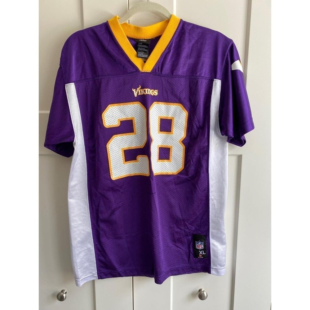NFL Vikings Peterson 28 Jersey XL V Neck s58